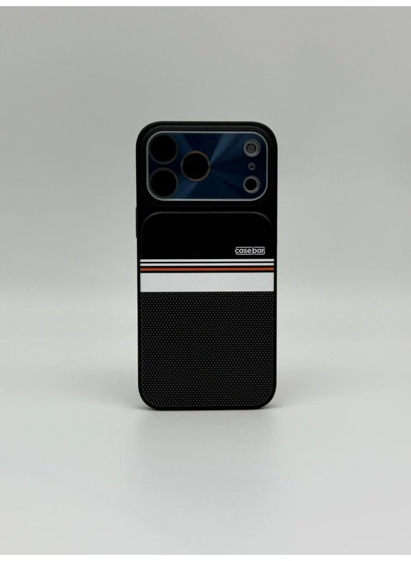 general CaseBar Retro Racing Series iPhone 17 Pro Max Case – Heritage Motorsport Black – Dual-Color 3D Texture & Skin-Friendly Slim Shockproof Cover - Image 1